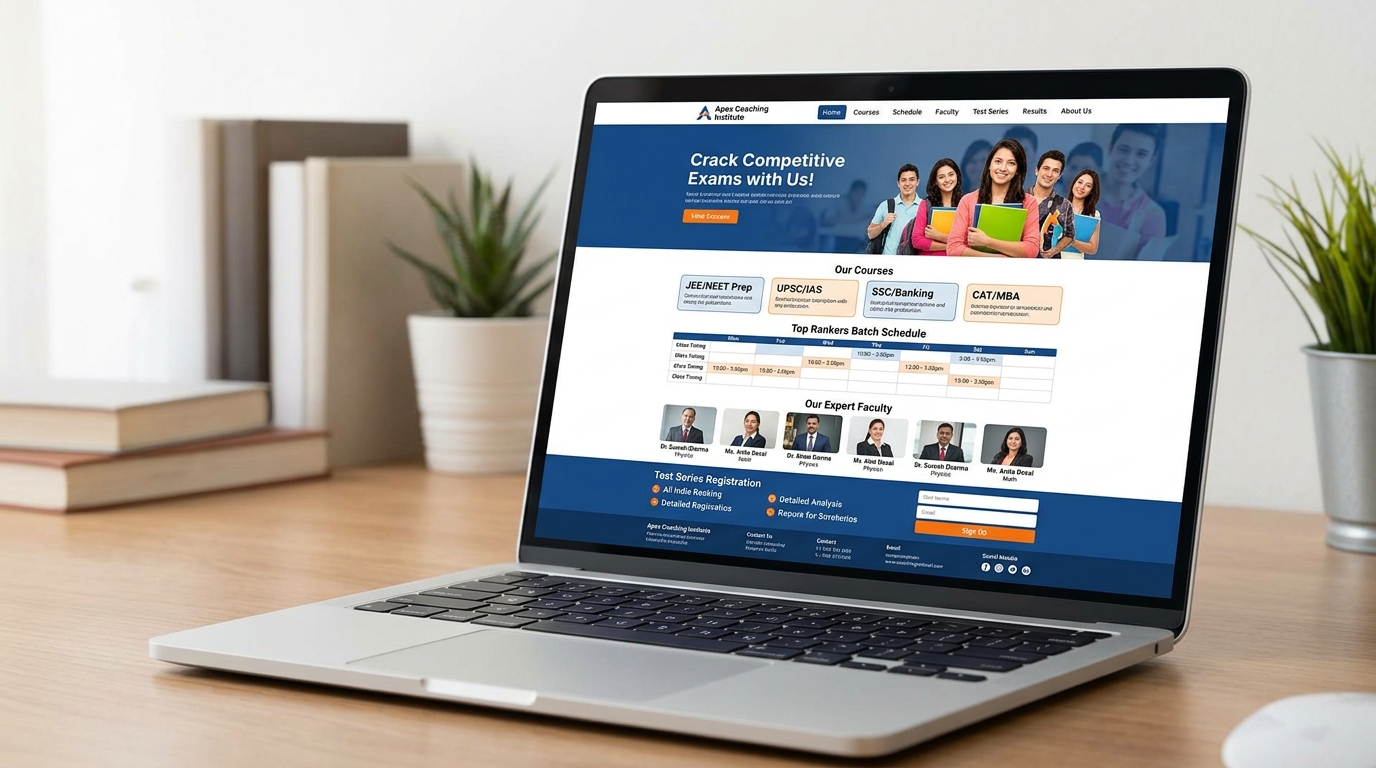 Coaching Institute Website Showcase by RK DIGITAL STUDIO